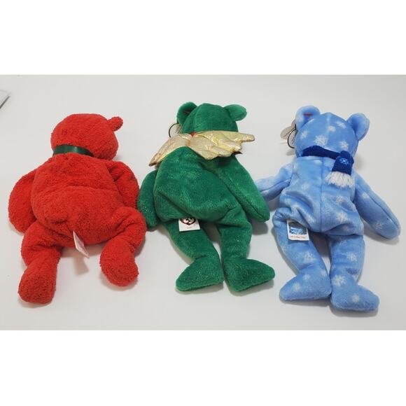 TY Beanie Babies  "Gift" "Mistletoe" & "1999 Holiday Teddy" LOT OF 3, PRE-OWNED - Picture 4 of 7